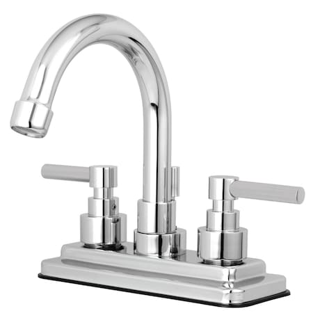 Kingston Brass KS8661EL Elinvar 4" Centerset Bathroom Faucet W/ Brass Pop-Up, Chrome KS8661EL